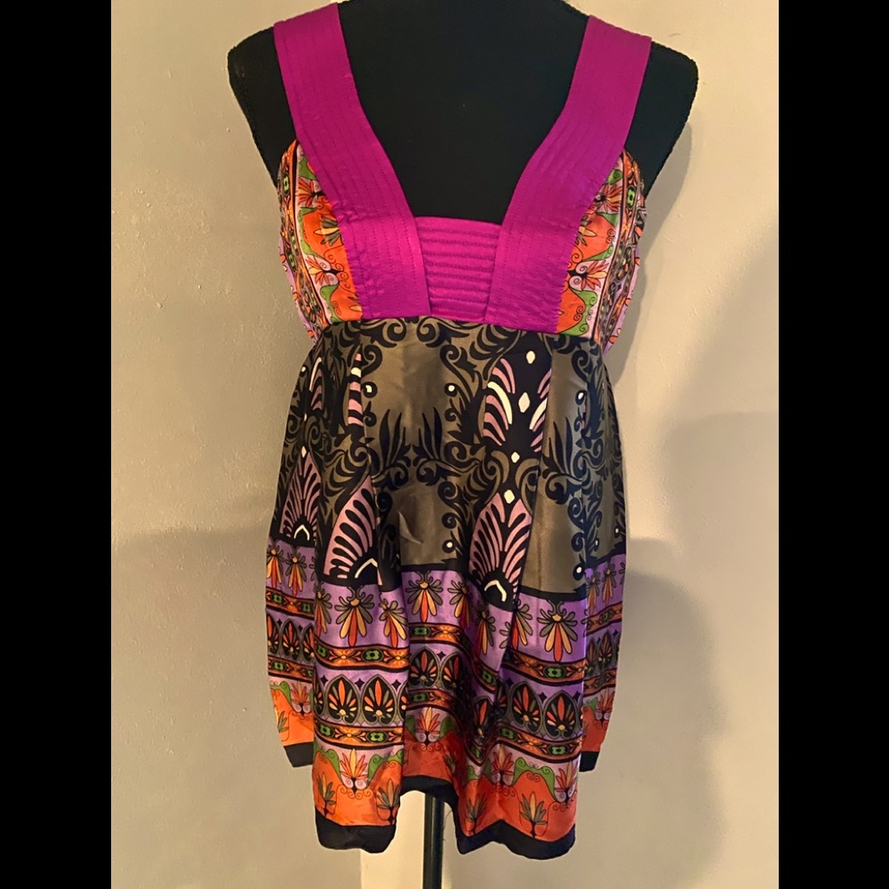 NWOT 100% Silk Single Bohemian Sleeveless Tunic